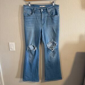 Levi's 726 Flare Jeans Distressed Size 29